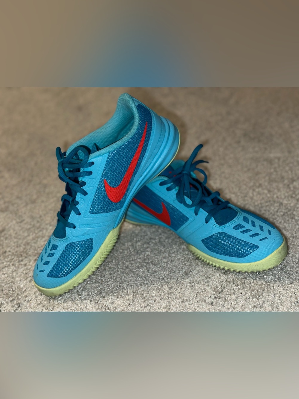 Nike Teal and Red Training Shoes